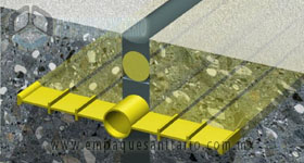 JUNTA PARA CONSTRUCCION DE PVC EMPAQUE ROJO